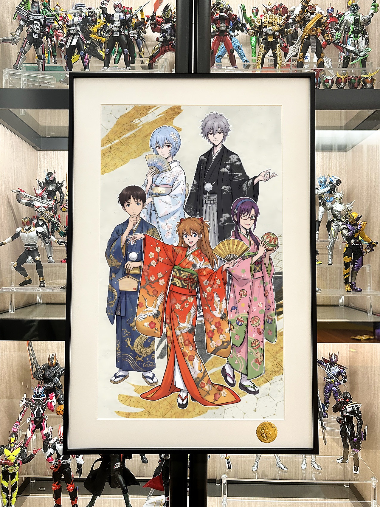 和服EVA贺新年明日香绫波丽新世纪战士初号机碇真嗣动漫装饰画