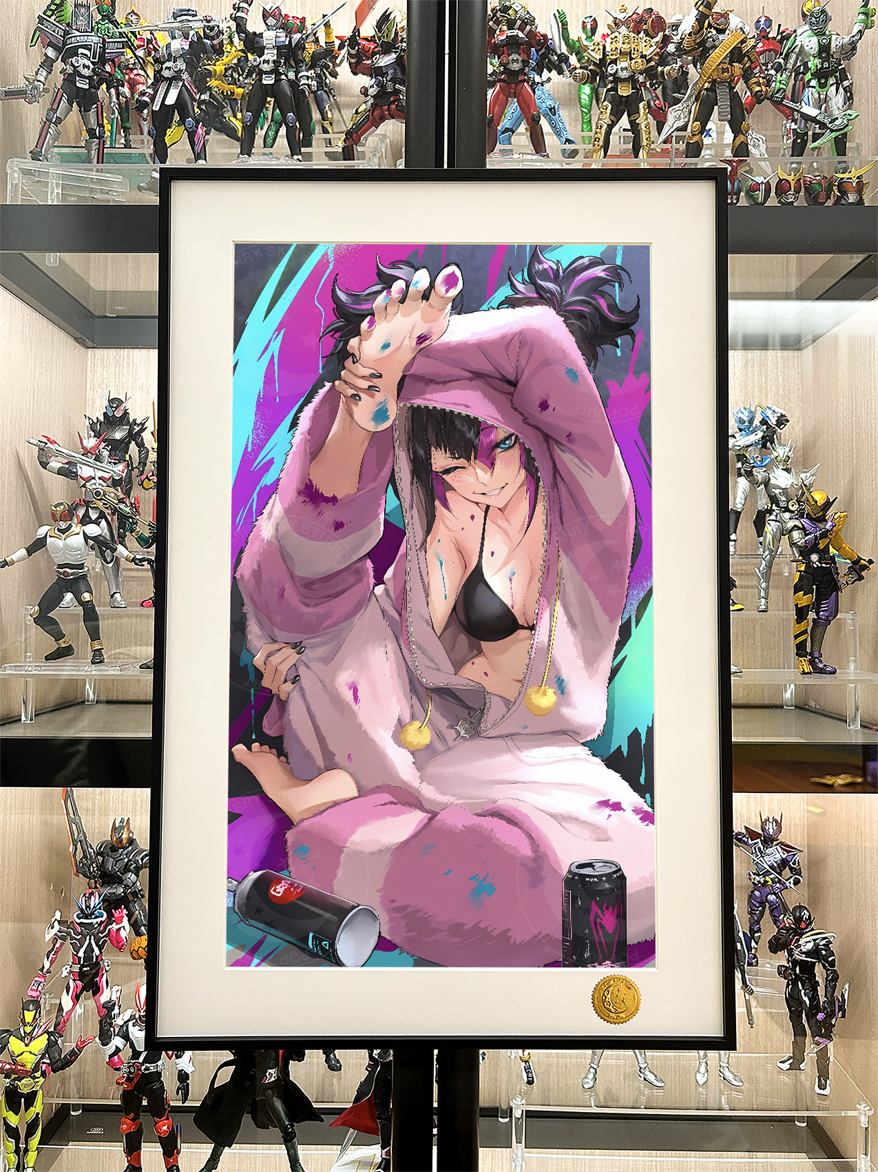 涂鸦韩蛛俐Han Juri街头霸王春丽不知火舞快打旋风动漫游戏装饰画