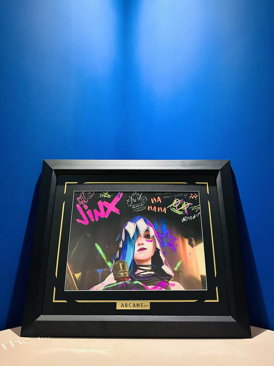 英雄联盟Arcane双城之战Jinx炫彩夜光潮流装饰画
