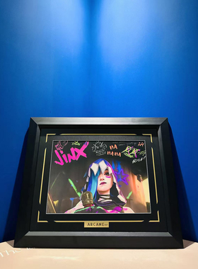 英雄联盟Arcane双城之战Jinx炫彩夜光潮流装饰画