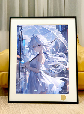 星空《雨天芙宁娜》原神芙卡洛斯Furina动漫装饰画