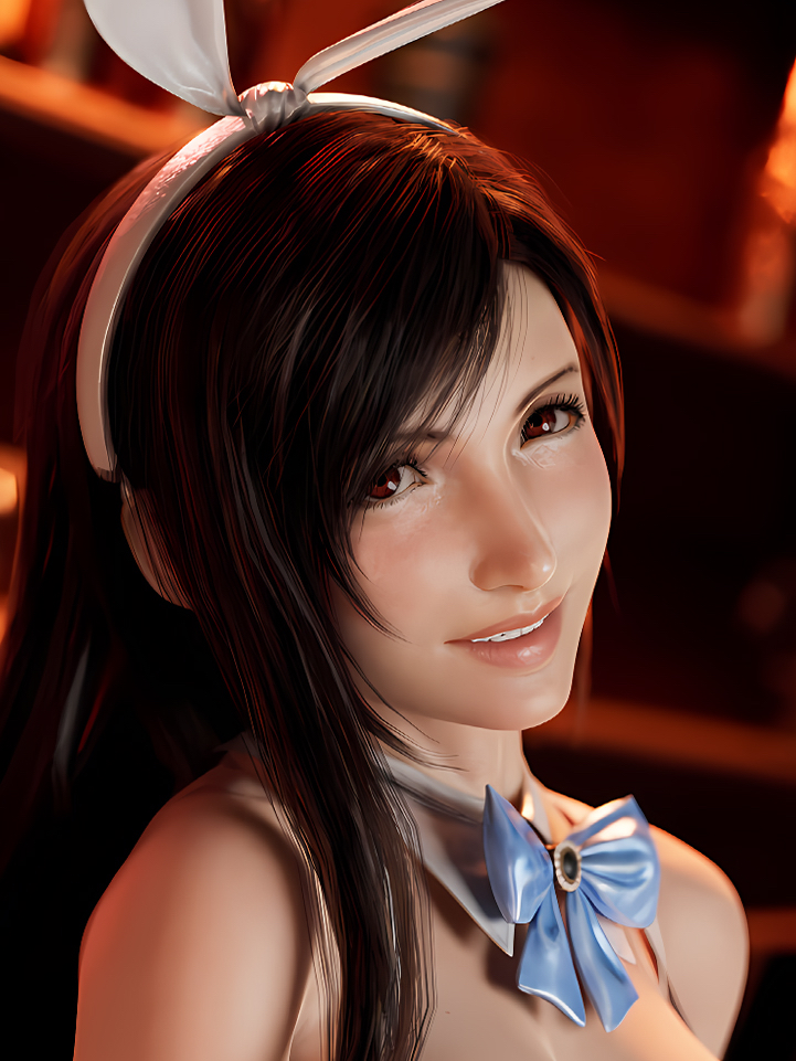 星空《兔女郎蒂法》最终幻想TIFA蒂法·洛克哈特装饰画