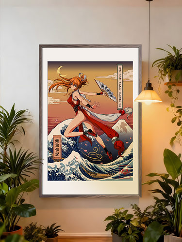 新世纪EVA战士浮世绘明日香傲娇女主cos不知火舞联名凌波丽真希波