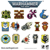 Starforged星辰铸造 战锤40K势力徽章 混沌四神之印彩色珐琅胸针