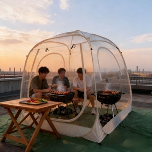 户外星空帐篷移动暖棚网红透明泡泡屋冬季露营防风保暖庭院阳光房