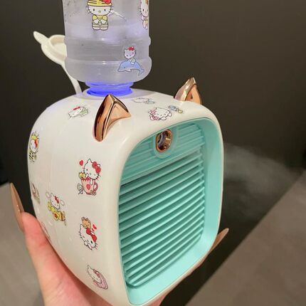 夏日清凉好物!迷你喷雾风扇小型家用桌面静音空调扇便携式加湿器