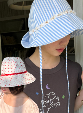 nothe Case「波尔假日」显脸小波点大帽檐渔夫帽百搭夏防晒太阳帽