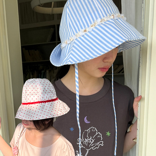nothe Case「波尔假日」显脸小波点大帽檐渔夫帽百搭夏防晒太阳帽