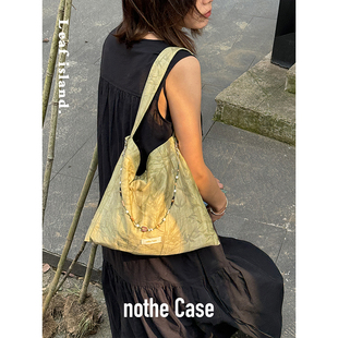 nothe 串珠单肩包百搭女春夏小众布袋 Case「竹岛」复古设计新中式