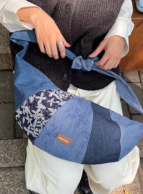 nothe Case「旷野铃兰」复古拼接牛角包单肩 慵懒百搭饺子包