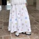nothe Case「花园告白」浪漫肌理印花白色半身裙休闲宽松显瘦长裙