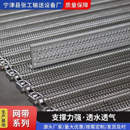 304不锈钢网带链条式金属传送网带热处理挡板式网链输送带201网链