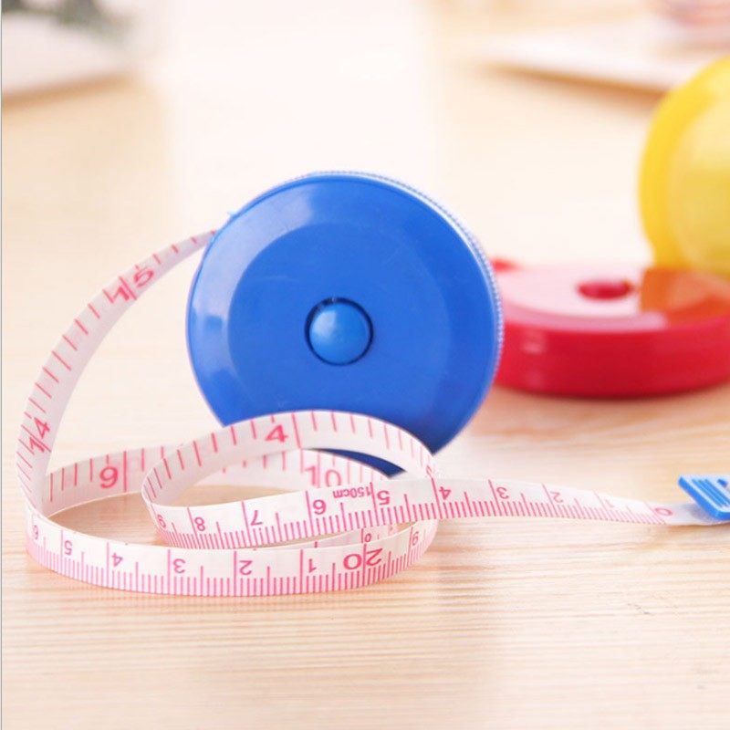 可爱塑料迷你卷尺自动伸缩型小软尺服装量衣尺测三围尺1.5米皮尺