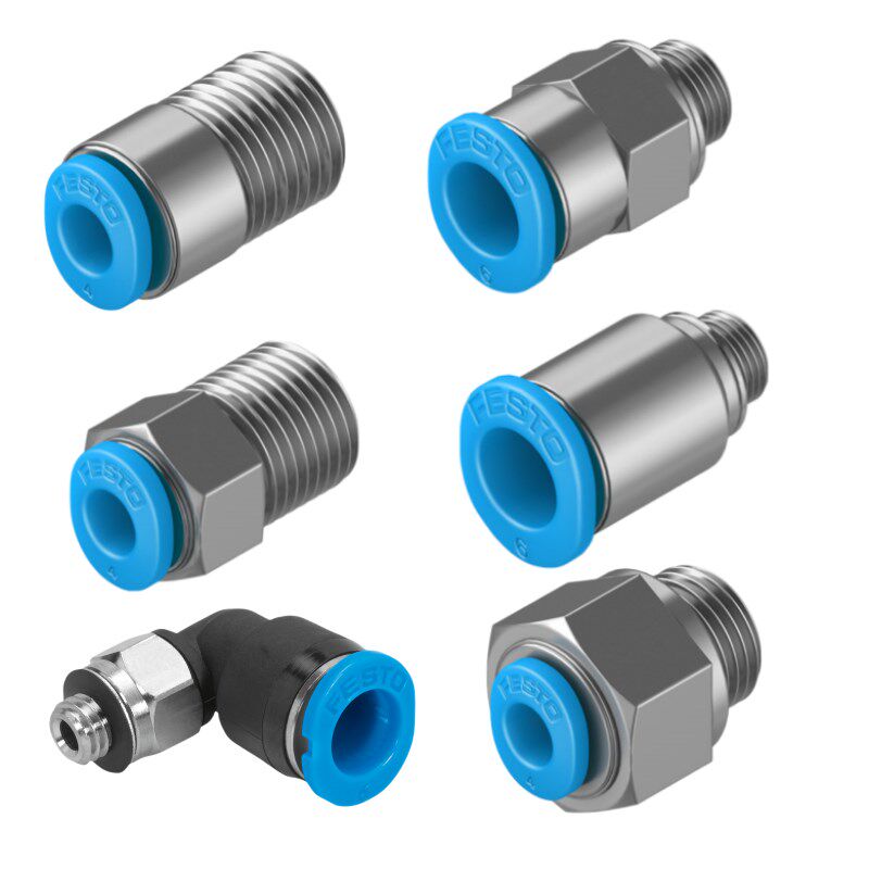 FESTO费斯托气动接头直弯通QS QSL-1/8-1/4-3/8-1/2-4-6-8-10-12