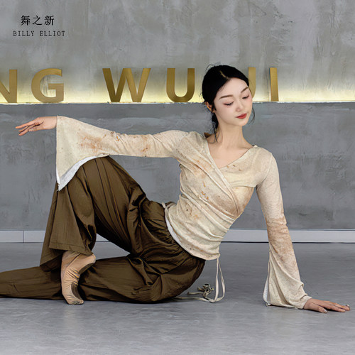 舞之新古典舞印花纱衣飘逸显瘦女