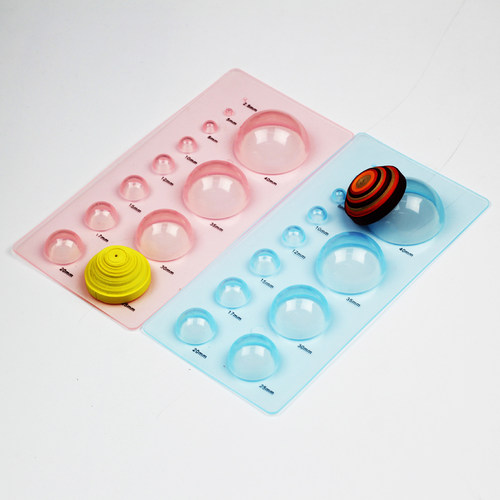 衍纸凹凸造型器 凹凸球形造型器快速花盆制作数字标记衍纸球形模