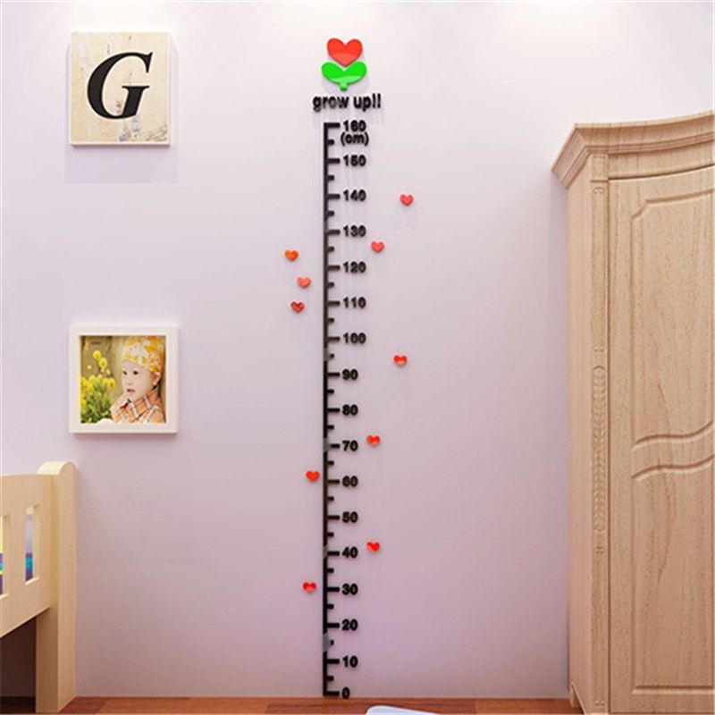 卡通宝宝身高贴亚克力3d立体墙贴幼儿园量身高尺儿童房客厅装饰画,工业油品/胶粘/化学/实验室用品,实验室漏斗,淘宝优惠券,粉丝福利购,淘宝优惠卷