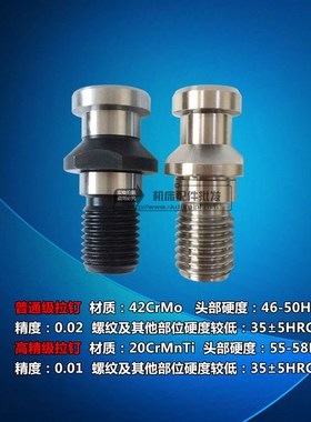 DIN69872德国标准拉钉JT/SK/DAT30 40 50 60A/B型通孔带O型圈拉丁