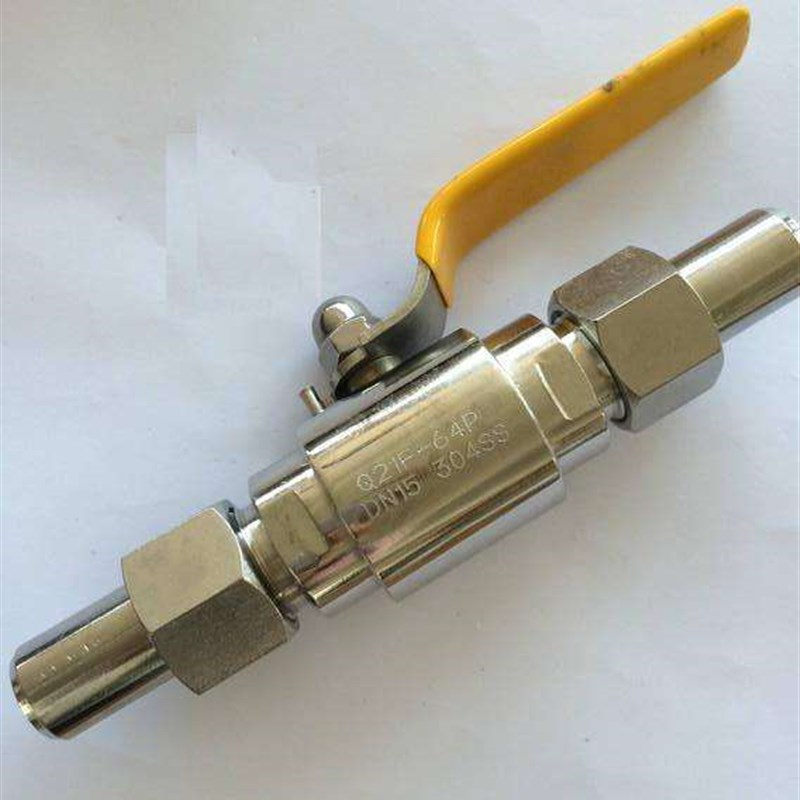 Q21F-64P/Q21SA不锈钢对焊接高压球阀/焊接气源球阀外螺纹M20*1.5