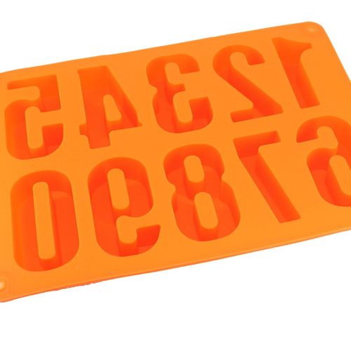 大号0-9数字硅胶蛋糕模具 数字巧克力冰格手工皂模水泥数字磨具