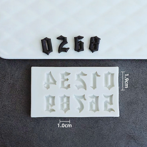 烘焙翻糖干佩斯硅胶模具欧式花体大小写英文字母数字生日礼物模具
