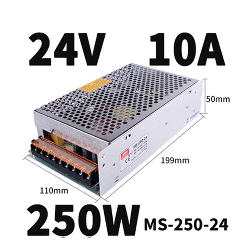 开关电源MS/S/NES-250-24V10A直流220转DC12V20A集中供电监控
