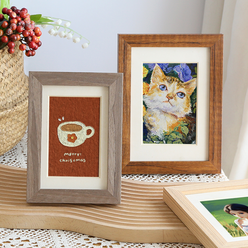 公瑾实木简约儿童摆台相框