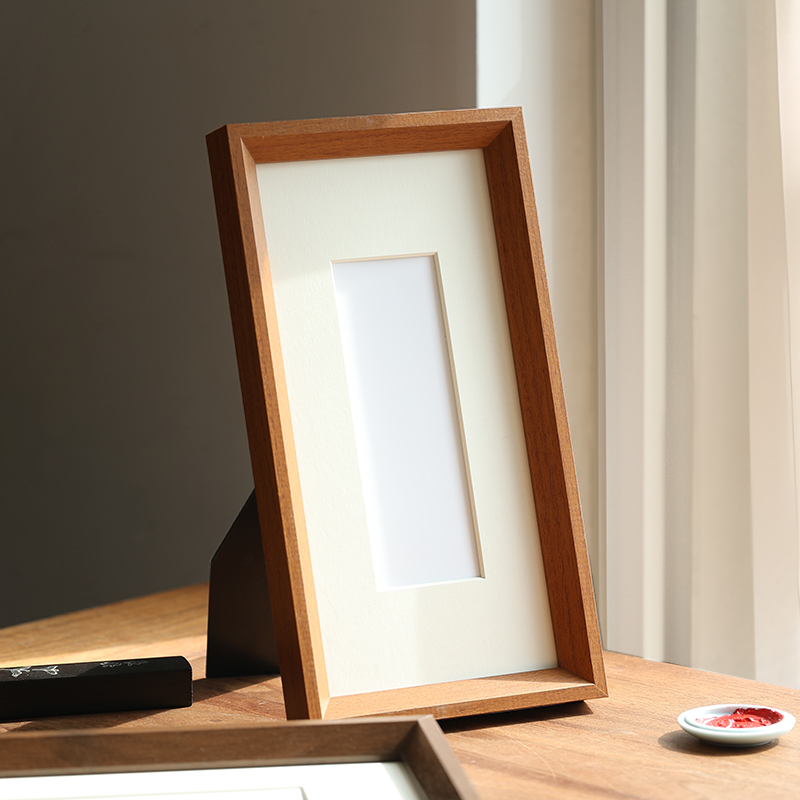 实木装裱相框长条摆台书法空框