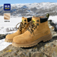 海澜之家马丁靴男冬季 靴 厚底大黄靴加绒保暖户外徒步工装 新款 男士