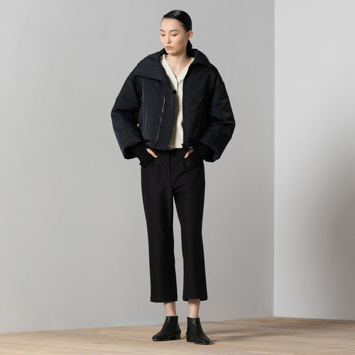 女装秋冬款双层设计白鹅绒短款宽松保暖羽绒服外套