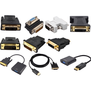 DVI转HDMI转接头24+5公转母24+1接口18+1转vga转换高清线dp显卡口