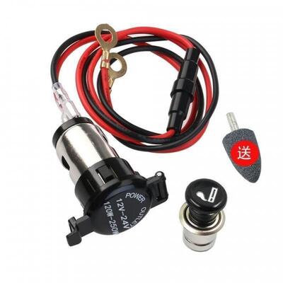 12V24V通用汽车载点烟器总成充电器电源插座母座改装可点烟可充电