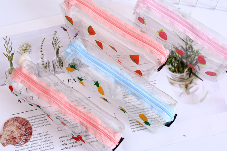 韩版可爱小飞马透明笔袋学生女简约大容量铅笔盒韩国少女心文具盒