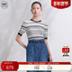 Kidny 迪凯夏季 淑女风气质圆领短袖 Distin 针织衫 女正肩上衣女