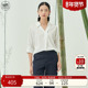 Kidny 迪凯夏季 新款 Distin 茶花白国风上衣女优雅气质衬衫