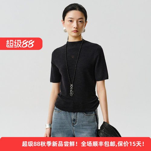 绵羊毛休闲简约针织衫女简约毛衣