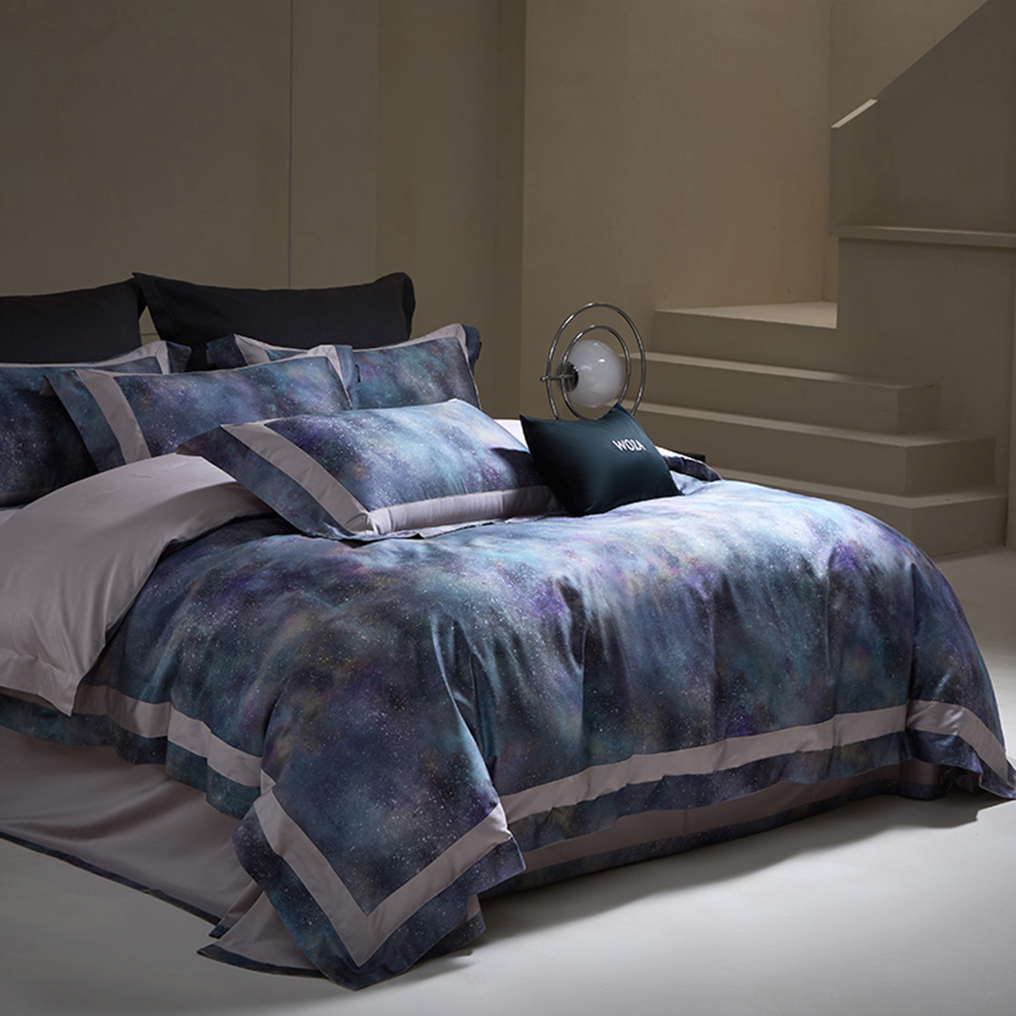 轻奢风100S长绒棉四件套全棉纯棉美式数码印花被套床上用品主卧