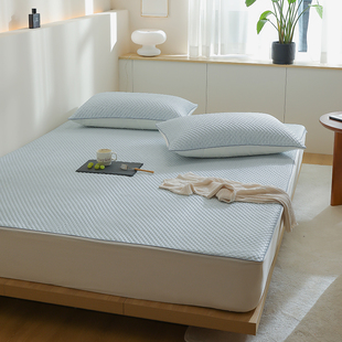 A类夏季冰丝凉豆豆凉席床笠款床罩三件套凉感空调席可水洗不起球