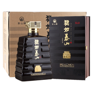 国产白酒 泰山牌浓香型白酒 51.8度 稳如泰山南天门整箱500mL*4瓶