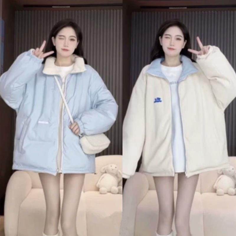 冬季新款双面穿初春棉服女百搭韩系宽松显瘦加厚夹棉袄棉衣外套潮,女装/女士精品,时尚套装,淘宝优惠券,粉丝福利购,淘宝优惠卷