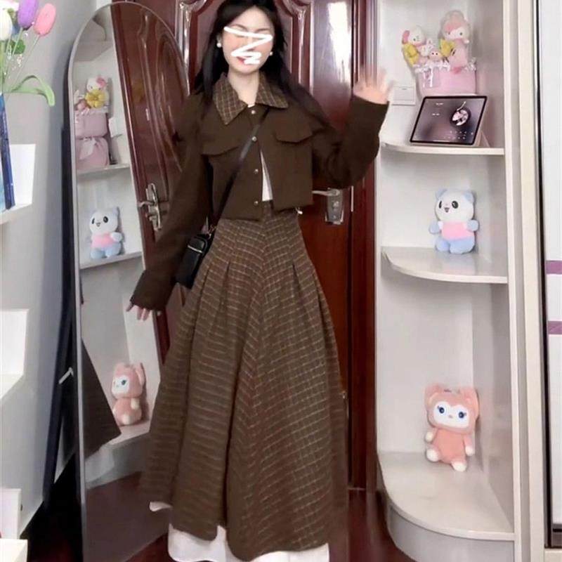 法式连衣裙子女秋冬季新款富家千金小香风高级感长裙穿搭,女装/女士精品,时尚套装,淘宝优惠券,粉丝福利购,淘宝优惠卷