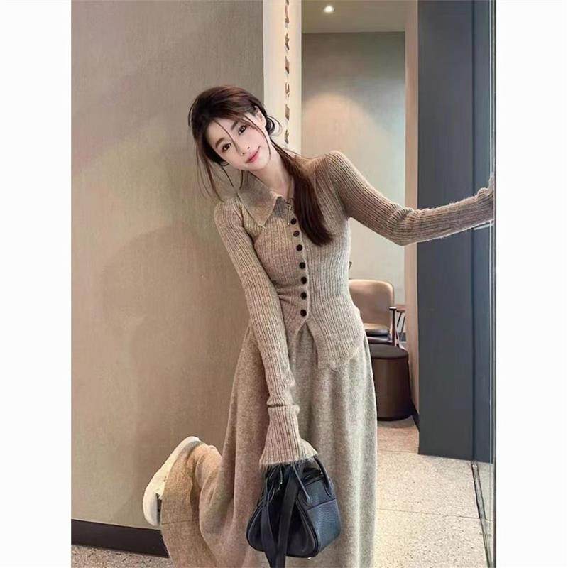 法式针织连衣裙子女秋冬2025新款小香风韩系穿搭一整套装遮肉长裙,女装/女士精品,时尚套装,淘宝优惠券,粉丝福利购,淘宝优惠卷