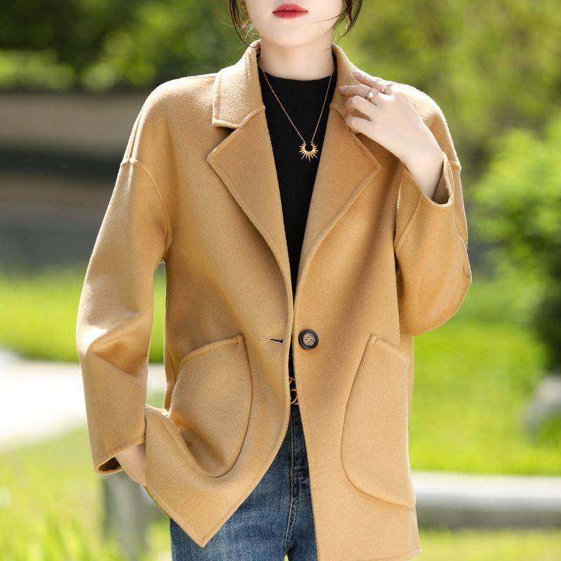 羊毛呢双面羊毛大衣女士韩版宽松简约秋冬季中老年毛呢子外套风衣,女装/女士精品,时尚套装,淘宝优惠券,粉丝福利购,淘宝优惠卷