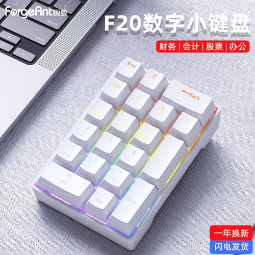 F20数字机械小型键盘有线笔记本