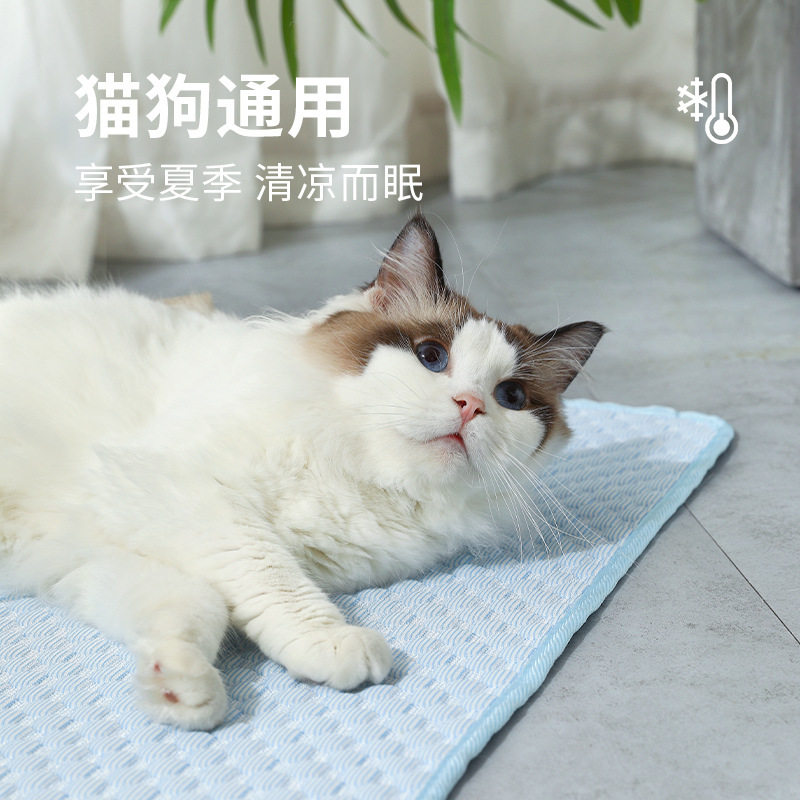 夏季宠物冰垫 狗狗冰丝凉席垫子 夏天降温散热狗窝猫窝冰豆宠物垫