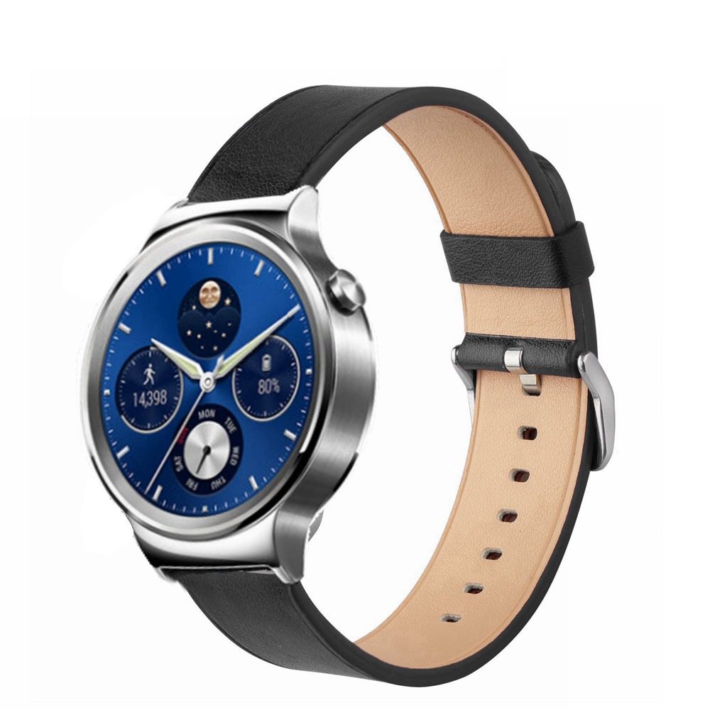 适用于华为手表真皮表带 huawei watch band 带生耳18mm包装油边