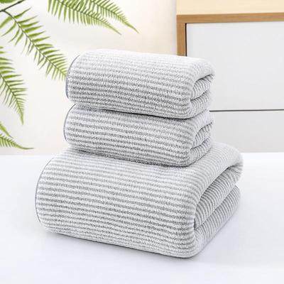 珊瑚绒毛巾浴巾三件套家用柔软吸水院洗脸巾加厚毛巾浴巾定制