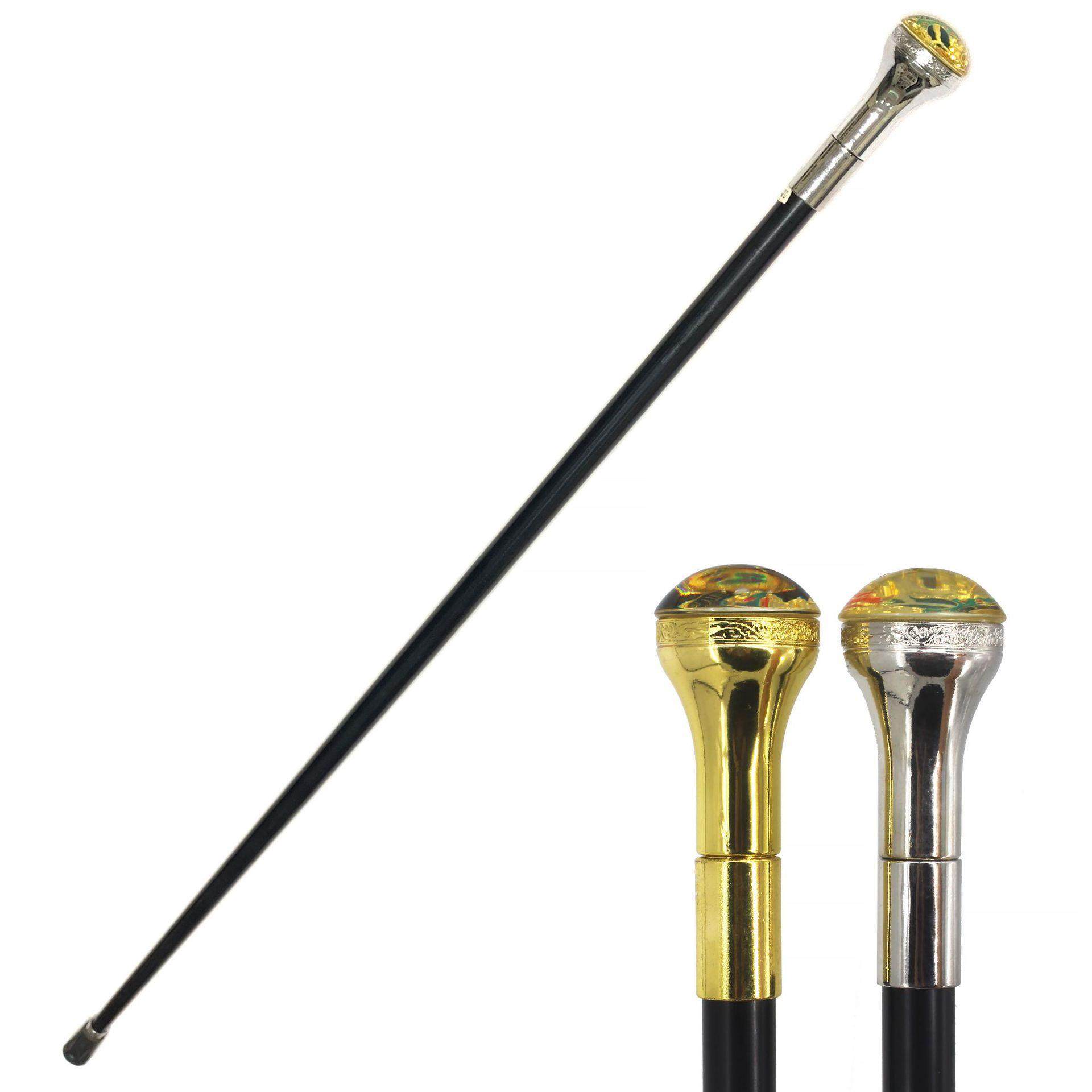 金色圆头英伦绅士手杖万圣节 拐杖手杖影视道具 老人绅士杖文明杖