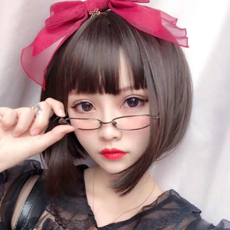 cos动漫假发女短发bobo新款波波头短直发逼真化纤假发套现货