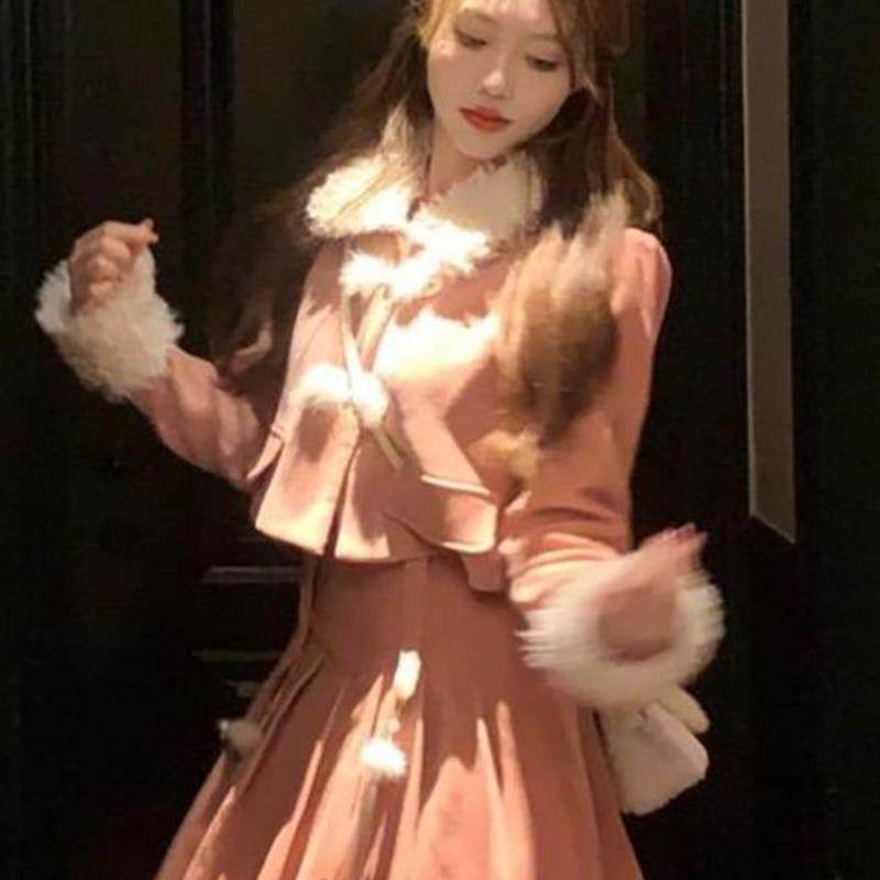 甜辣风时髦外套半裙套装冬季新款高级感小众保暖上衣裙子两件套潮,女装/女士精品,时尚套装,淘宝优惠券,粉丝福利购,淘宝优惠卷